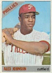 1966 Topps Baseball Cards      104A    Alex Johnson TR